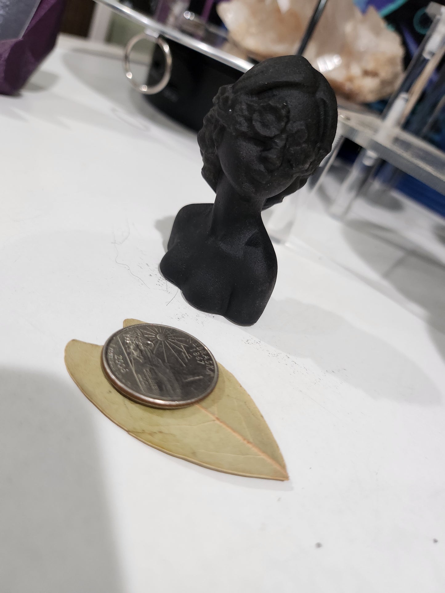 Black Obsidian Flower Goddess