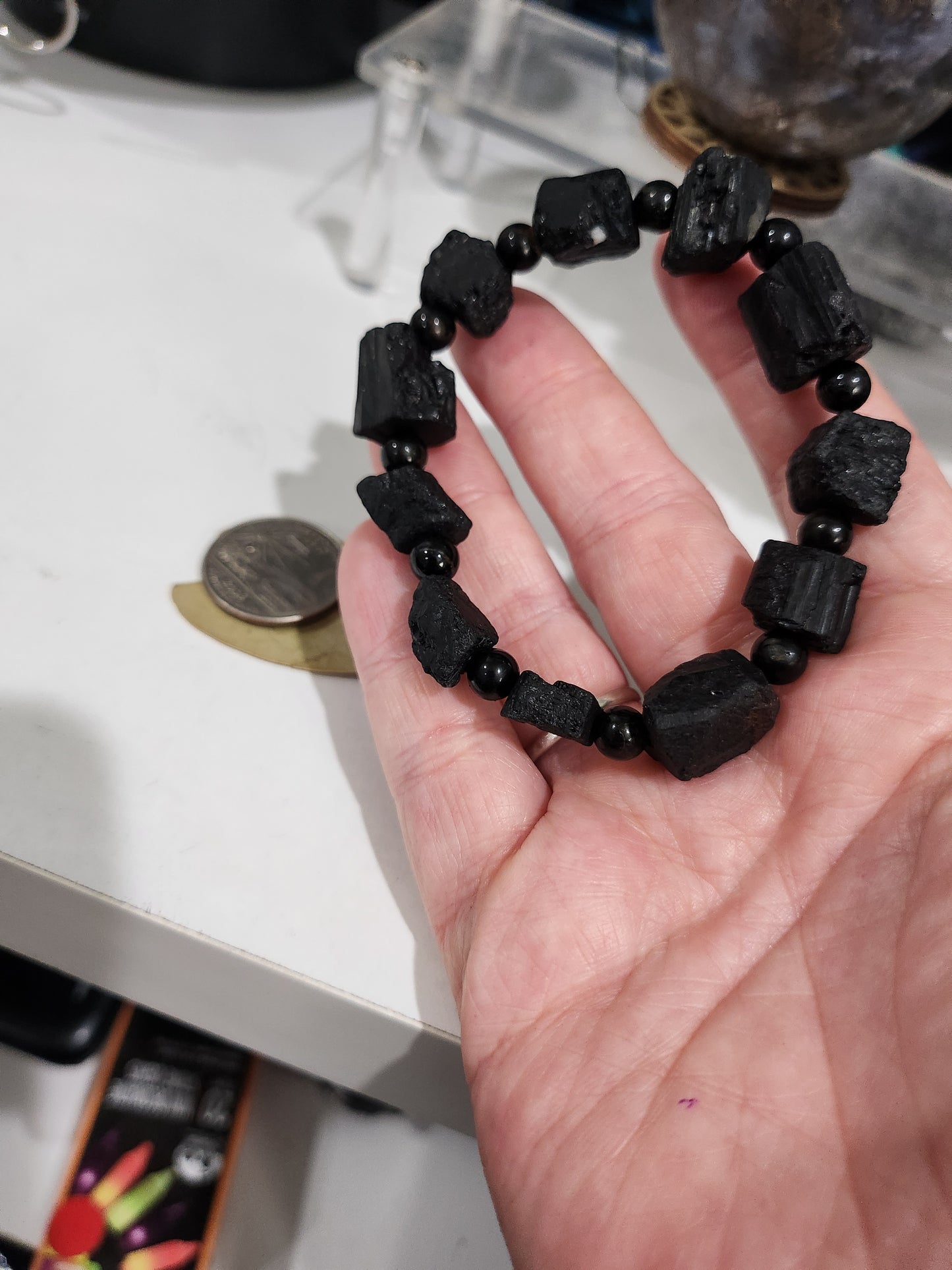 Chunky Black Tourmaline Bracelet