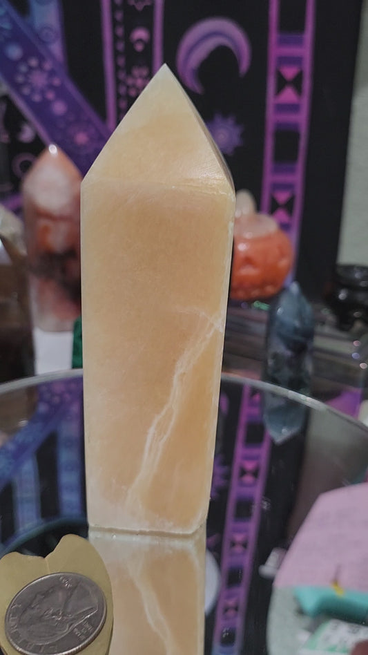 Honey Calcite Tower