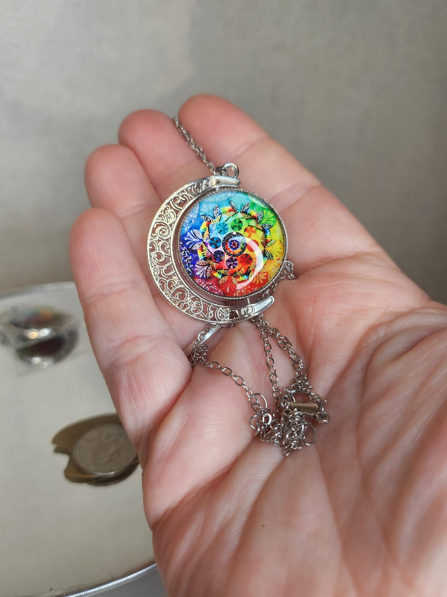 Moon Spinner Necklace