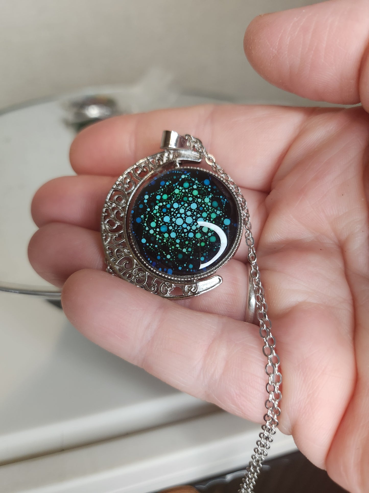Moon Spinner Necklace