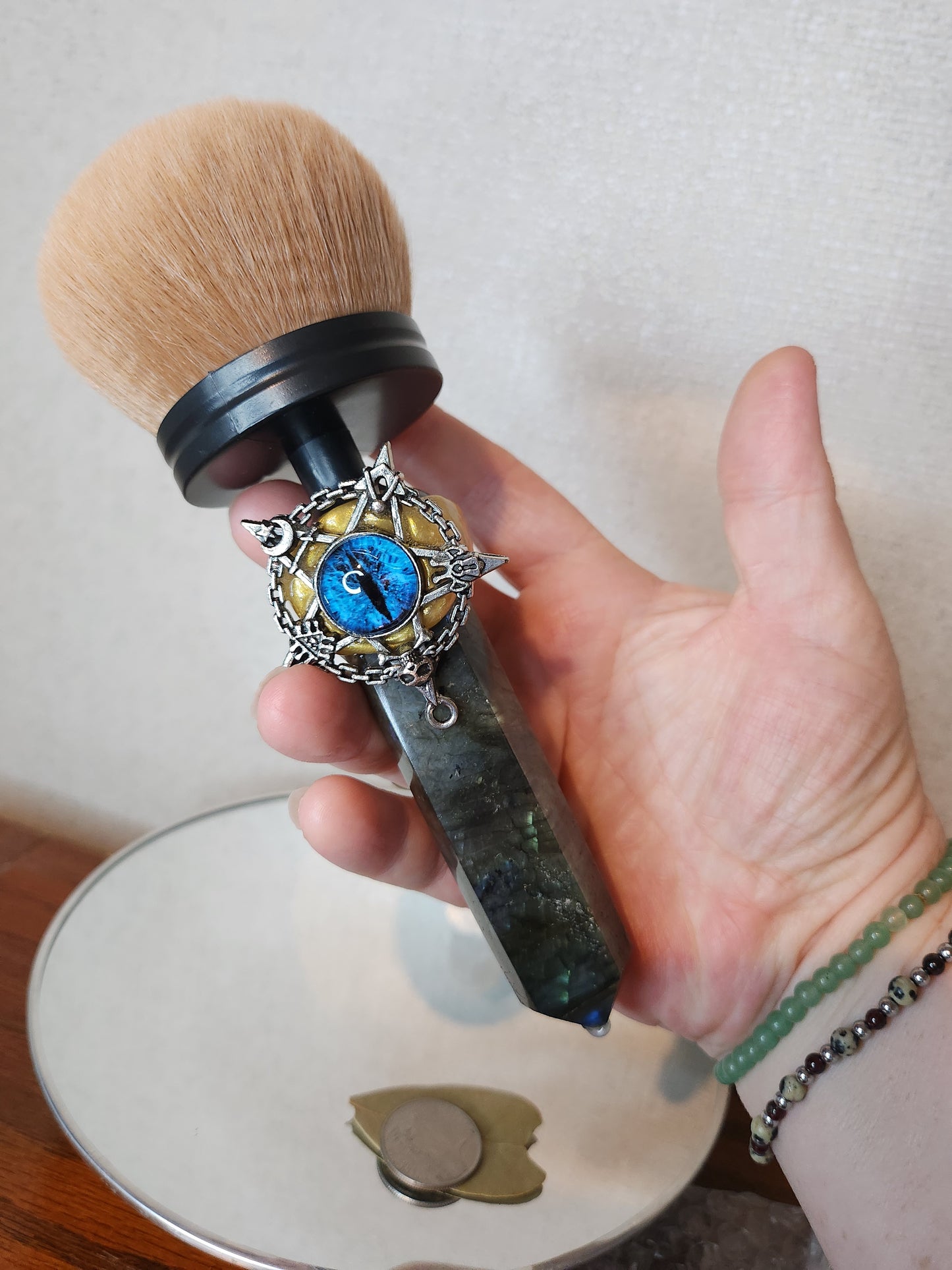 Labradorite Occult Dragon Eye Makeup Brush