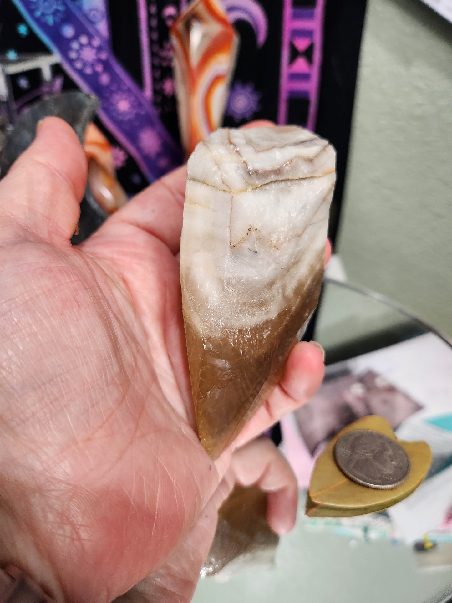 Raw Yellow Banded Calcite