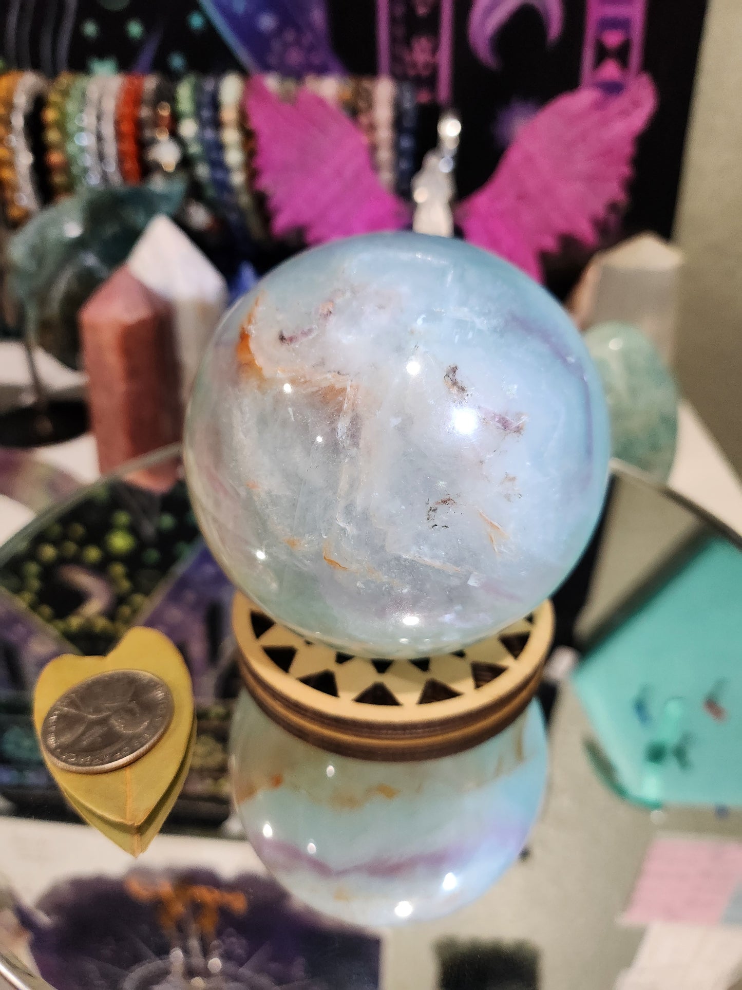 Light Blue Fluorite Sphere