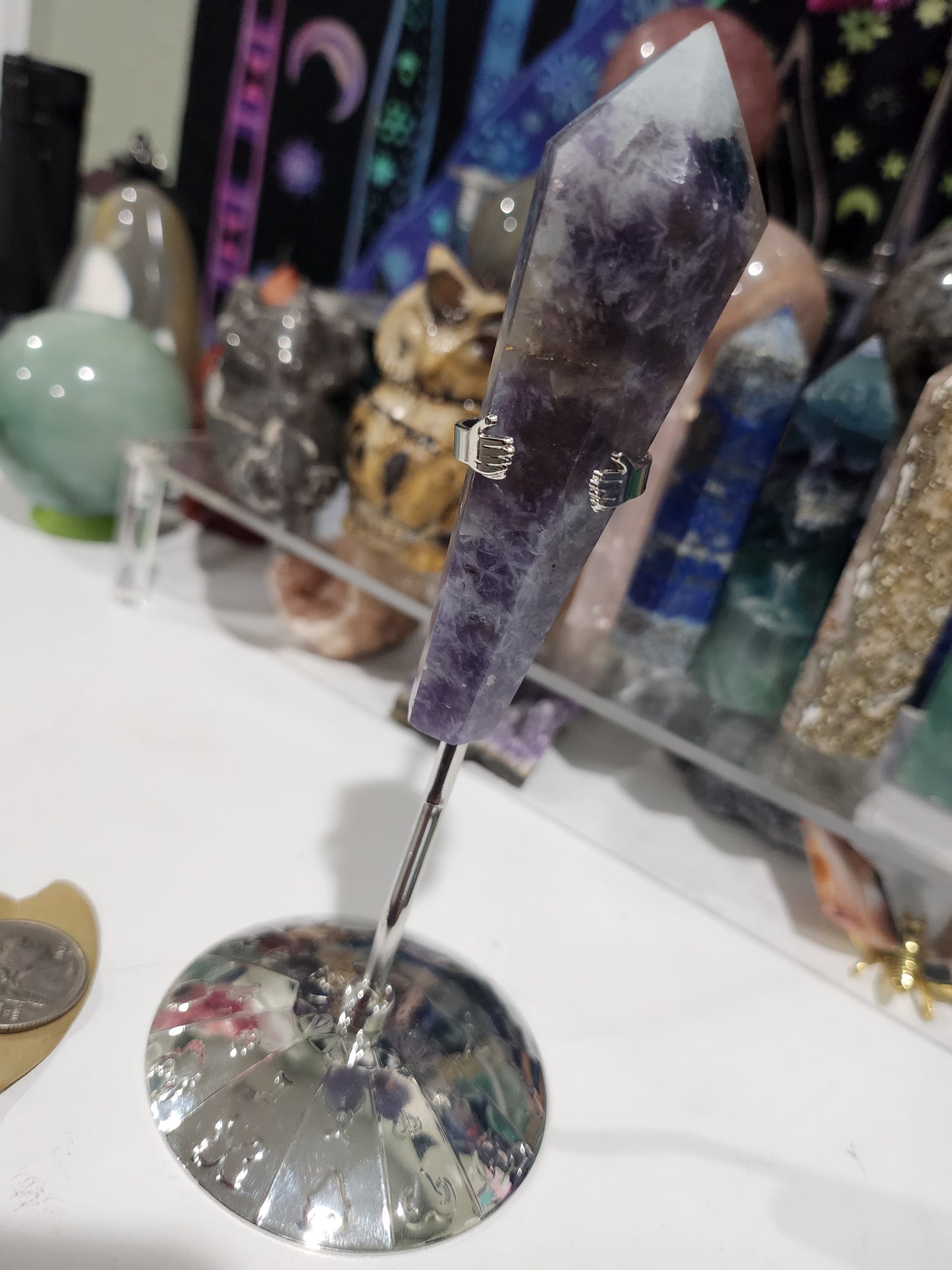 Unicorn Stone Wand with stand