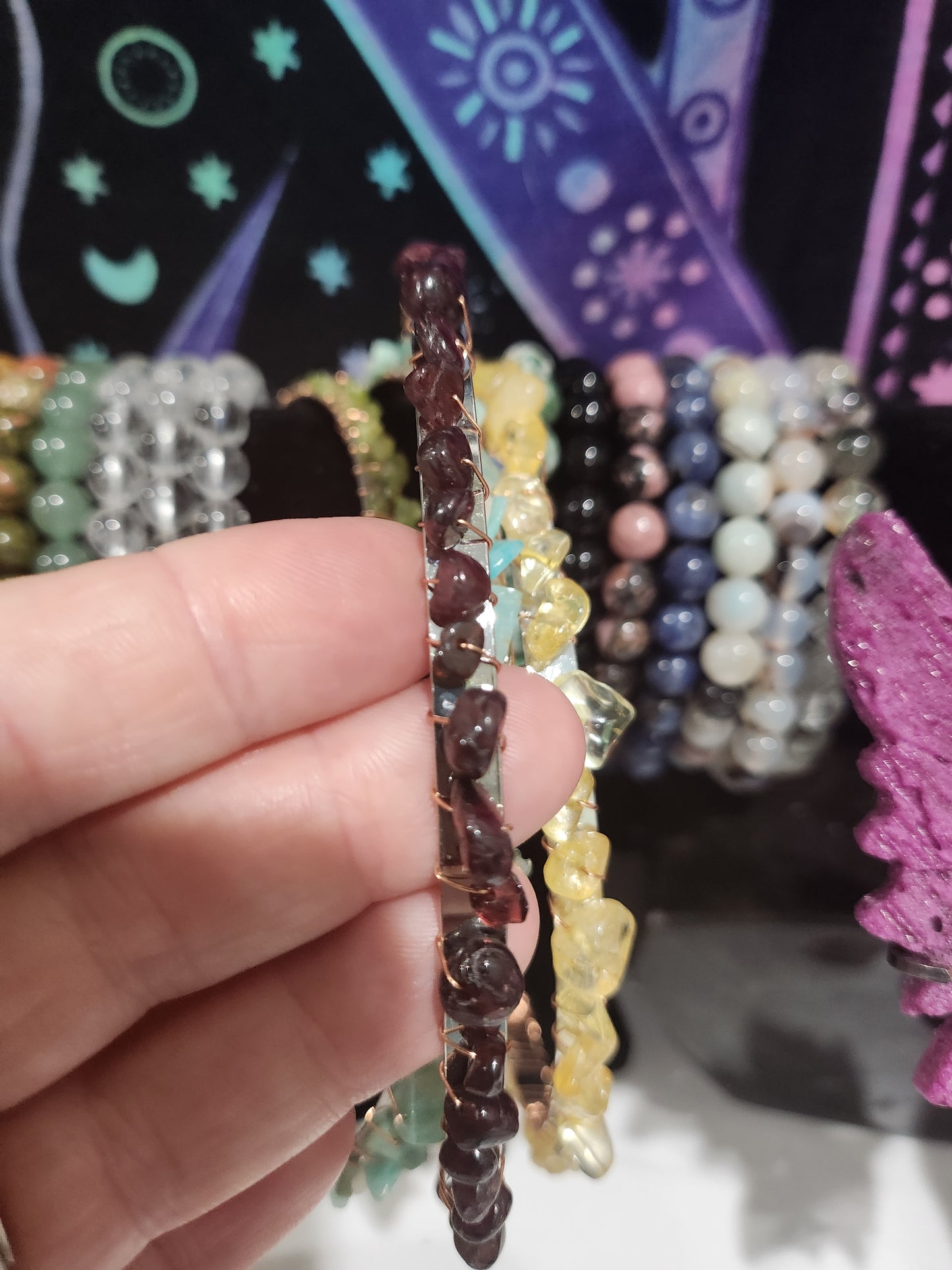 Crystal Chip Headbands
